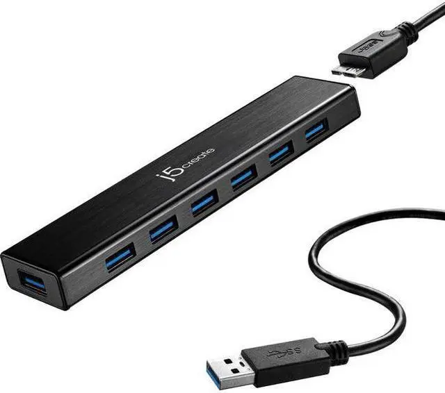 Alt view image 8 of 19 - j5create USB™ 3.0 7-Port HUB