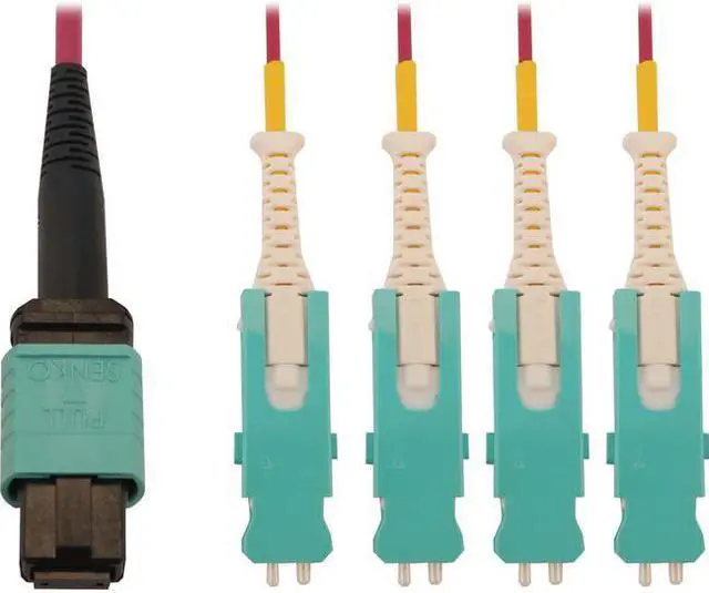 Main image of Tripp Lite N845-02M-4S-MG Fiber Optic Network Cable - 6.56 ft Fiber Optic Network Cable for Network Device, Patch Panel, Switch, Transceiver - First End: 1 x MTP/MPO Female Network - Second End: 8 x S