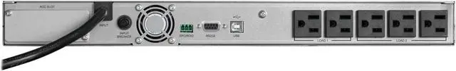 Alt view image 5 of 11 - Tripp Lite SMART1500RT1U 1500VA Rack/Tower UPS 1U Rack/Tower - AVR - 2 Minute Stand-by - 120 V AC Input - 120 V AC Output - 5 x NEMA 5-15R