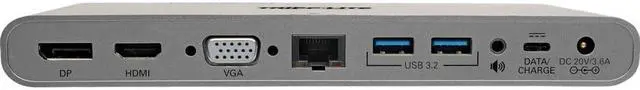 Alt view image 2 of 8 - Tripp Lite U442-DOCK4-INT Docking Station - for TV/Monitor/Projector/Notebook/Tablet/Desktop PC - 100 W - USB Type C - 3 Displays Supported - 4K - 1920 x 1080, 3840 x 2160, 1280 x 720 - 2 x USB 3.0 -