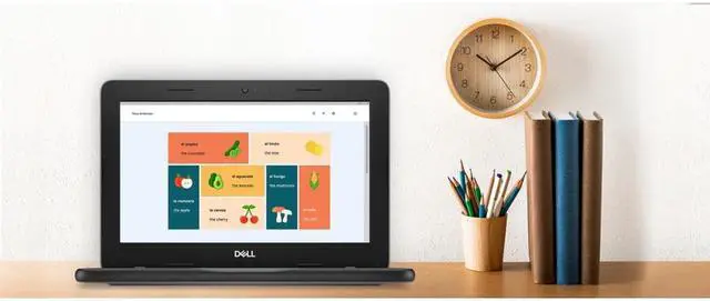 Alt view image 5 of 14 - Dell Education Chromebook 3000 3110 11.6" Touchscreen Chromebook - HD - 1366 x 768 - Intel Celeron N4500 Dual-core (2 Core) 1.10 GHz - 4 GB Total RAM - 32 GB Flash Memory - Intel Chip - Chrome OS
