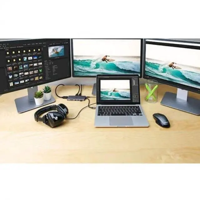 Alt view image 4 of 20 - IOGEAR USB-C Triple HD Compact Dock w/ PD 3.0 GUD3C4K3P