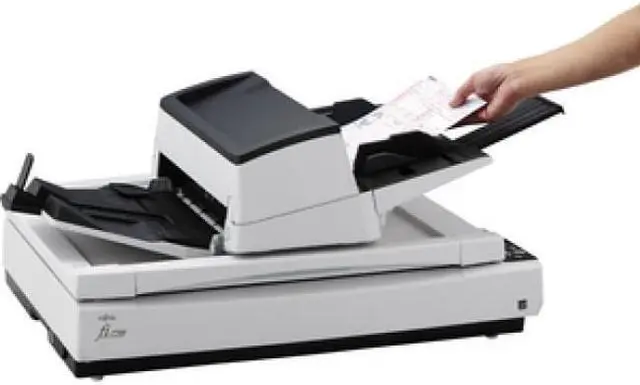 Alt view image 5 of 12 - Ricoh fi-7700 PA03740-B005 Duplex 600 DPI x 600 DPI Production-class ADF + Flatbed document scanner