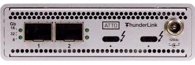 Alt view image 2 of 3 - ATTO 40Gb/s Thunderbolt 3 (2-Port) to 32Gb/s FC (2-Port) (Includes SFPs)
