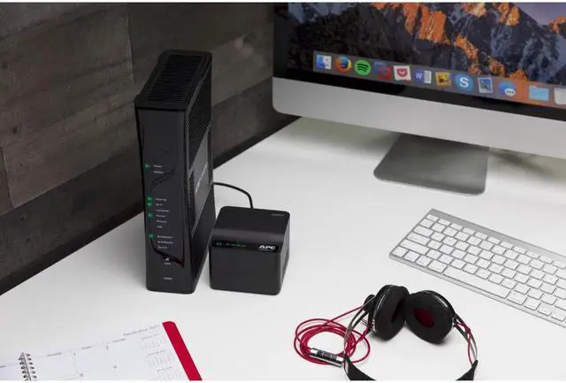 Alt view image 11 of 16 - apc ups backups connect, voip, modem and router uninterruptible power supply battery backup cp12142li