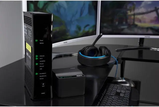 Alt view image 12 of 16 - apc ups backups connect, voip, modem and router uninterruptible power supply battery backup cp12142li