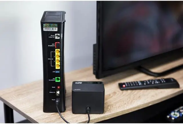 Alt view image 15 of 16 - apc ups backups connect, voip, modem and router uninterruptible power supply battery backup cp12142li