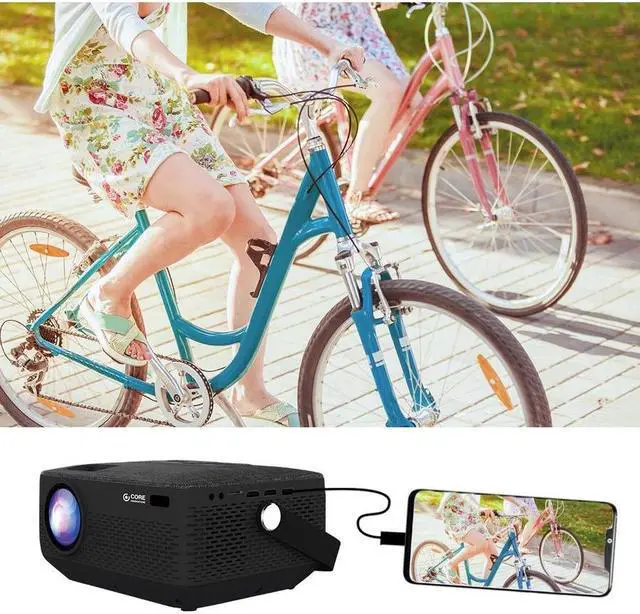 Alt view image 4 of 8 - Core Innovations PRJ150BD 1280 x 720 LCD Portable Projector 500:1