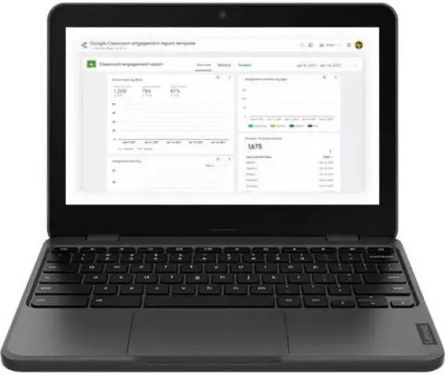 Alt view image 4 of 20 - Lenovo 100e Chromebook Gen 3 82UY0000US 11.6" Chromebook - HD - 1366 x 768 - Intel Celeron N4500 Dual-core (2 Core) 1.10 GHz - 4 GB Total RAM - 4 GB On-board Memory - 32 GB Flash Memory - Gray -