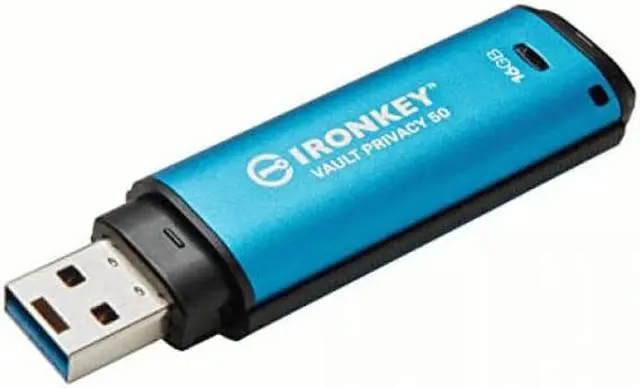 Alt view image 4 of 17 - IronKey Vault Privacy 50 Series 16GB USB 3.2 Gen 1 Type A Flash Drive IKVP5016GB