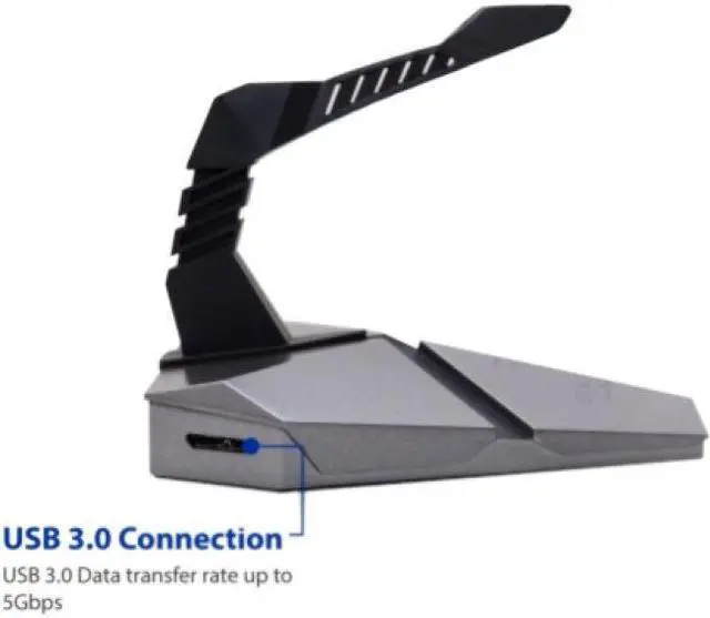 Alt view image 12 of 16 - LOKI RGB Gaming Mouse Bungee With USB 3.0 Hub and Micro SD Card Reader - AC 5v Power Adapter is Included
