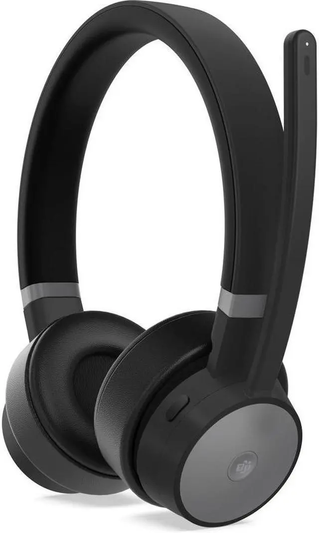 Alt view image 9 of 20 - Lenovo Go Wireless ANC Headset - Stereo - USB Type C - Wired/Wireless - Bluetooth - 98.4 ft - 32 Ohm - 20 Hz - 20 kHz - On-ear - Binaural - Ear-cup - 4.27 ft Cable - Noise Cancelling Microphone - Nois