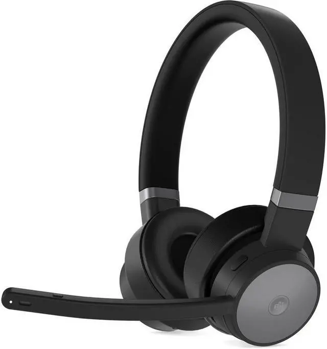 Alt view image 7 of 20 - Lenovo Go Wireless ANC Headset - Stereo - USB Type C - Wired/Wireless - Bluetooth - 98.4 ft - 32 Ohm - 20 Hz - 20 kHz - On-ear - Binaural - Ear-cup - 4.27 ft Cable - Noise Cancelling Microphone - Nois