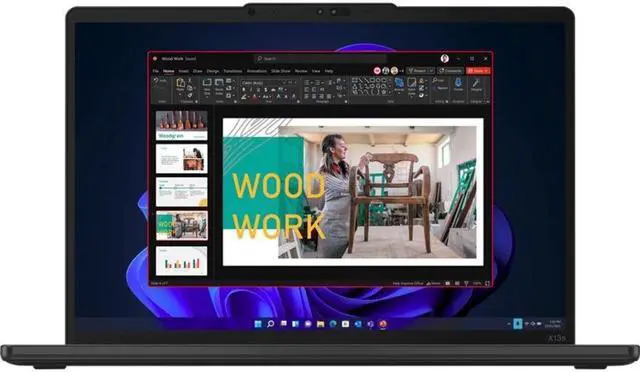 Alt view image 9 of 19 - Lenovo ThinkPad X13s Gen 1 21BX0013US 13.3" Touchscreen Notebook - WUXGA - 1920 x 1200 - Qualcomm 3 GHz - 16 GB Total RAM - 16 GB On-board Memory - 256 GB SSD - Thunder Black - Qualcomm Snapdrago
