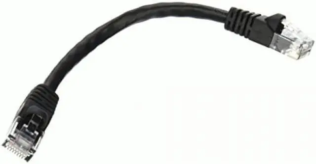 Alt view image 3 of 9 - Monoprice Cat6 Ethernet Patch Cable - 0.5 Feet - Black | Network Internet Cord - RJ45, Stranded, 550Mhz, UTP, Pure Bare Copper Wire, 24AWG