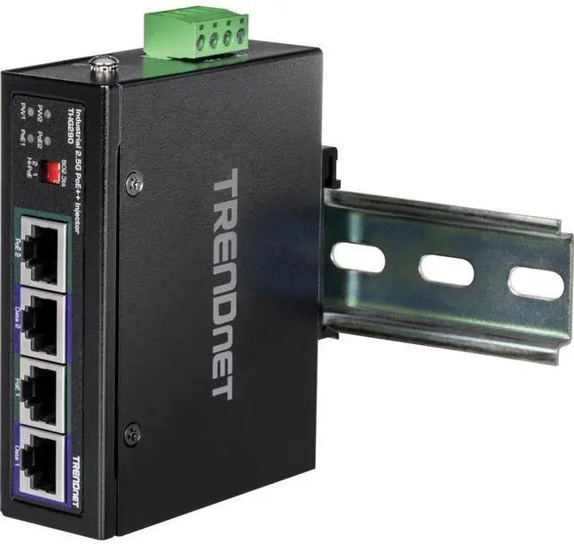 Alt view image 10 of 14 - TRENDnet 95W 2-Port Industrial 2.5G PoE++ Injector,  Supports PoE IEEE 802.3af, PoE+ IEEE 802.3at, And PoE++  IEEE 802.3bt, Not Compatible With Passive PoE Devices,  Black, TI-IG290