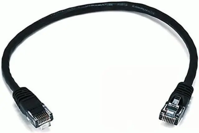 Alt view image 8 of 12 - Monoprice Cat6 Ethernet Patch Cable - 1 Feet - Black | Network Internet Cord - RJ45, Stranded, 550Mhz, UTP, Pure Bare Copper Wire, 24AWG
