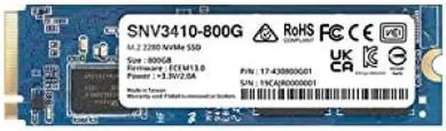 Alt view image 3 of 8 - Synology SNV3410 M.2 2280 800GB PCI-Express 3.0 x4 Internal Solid State Drive (SSD) SNV3410-800G
