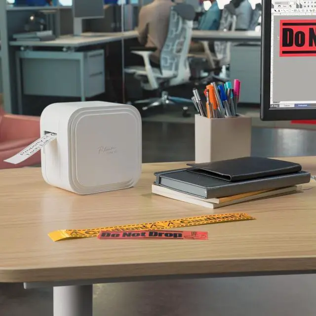 Alt view image 15 of 17 - Brother P-touch TZE-461 Label Maker Tape 1.42"W Black on Red TZE461CS