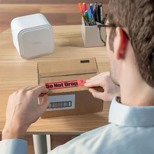 Alt view image 14 of 17 - Brother P-touch TZE-461 Label Maker Tape 1.42"W Black on Red TZE461CS