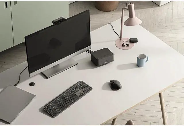 Alt view image 6 of 19 - Logitech Logi Dock Docking Station - for Desktop PC/Tablet/Smartphone - 100 W - USB Type C - 2 Displays Supported - 4K - 3840 x 2160 - 5 x USB Ports - 3 x USB 3.1 Type-C Ports - 2 x USB Type-A Ports -