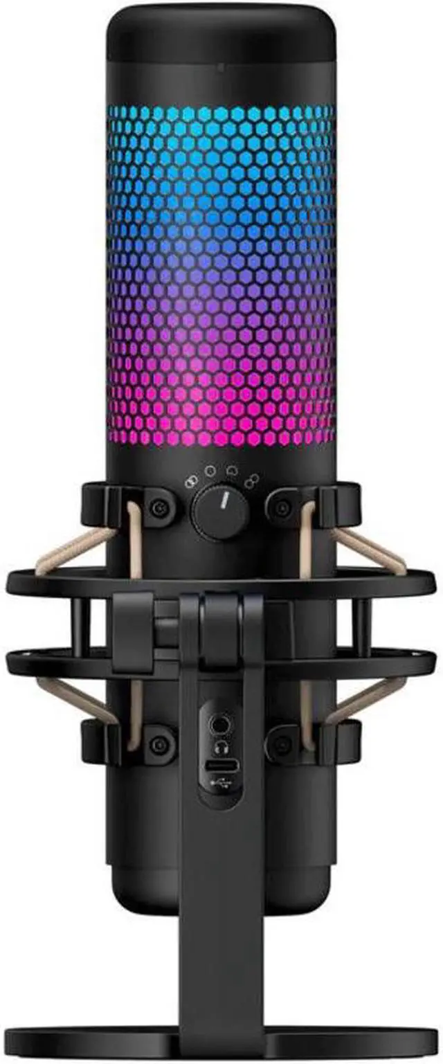 Alt view image 7 of 13 - HyperX QuadCast S RGB Multi-Pattern USB Condenser Microphone, Black #4P5P7AA