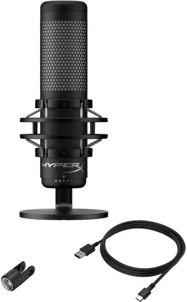 Alt view image 12 of 13 - HyperX QuadCast S RGB Multi-Pattern USB Condenser Microphone, Black #4P5P7AA