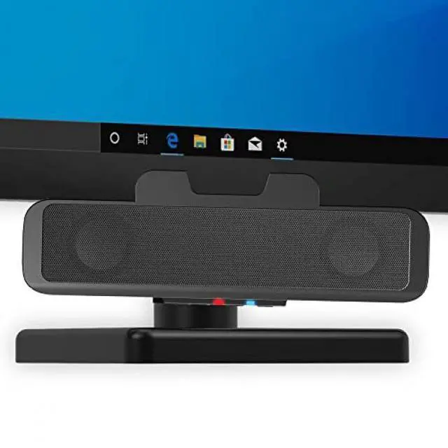 Alt view image 2 of 12 - Cyber Acoustics USB and Bluetooth Speaker Bar with Integrated Monitor Mount (CA-2890BT)