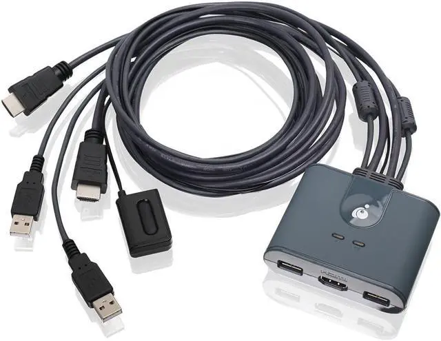 Alt view image 5 of 14 - 2-Port Full HD KVM Switch with