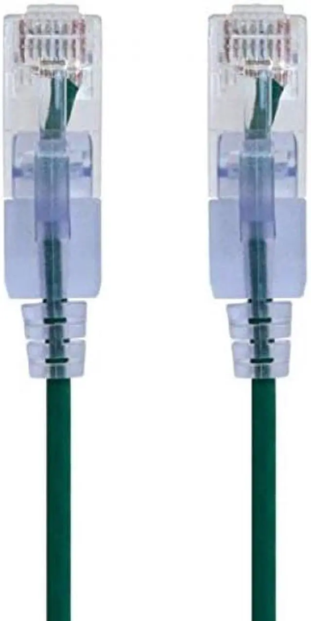 Alt view image 4 of 10 - Monoprice Cat6A Ethernet Patch Cable - 14 Feet - Green (10 Pack) Snagless RJ45 550Mhz UTP Pure Bare Copper Wire 10G 30AWG - SlimRun Series