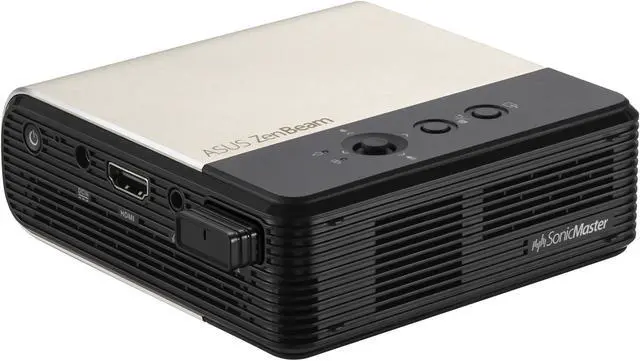 Alt view image 6 of 17 - ASUS ZenBeam E2 Mini LED Portable Wireless Projector - 300 LED lumens, Auto Portrait mode for smartphone mirroring, 4 hour Video Playback, Power Bank, 5W Speaker, USB, HDMI