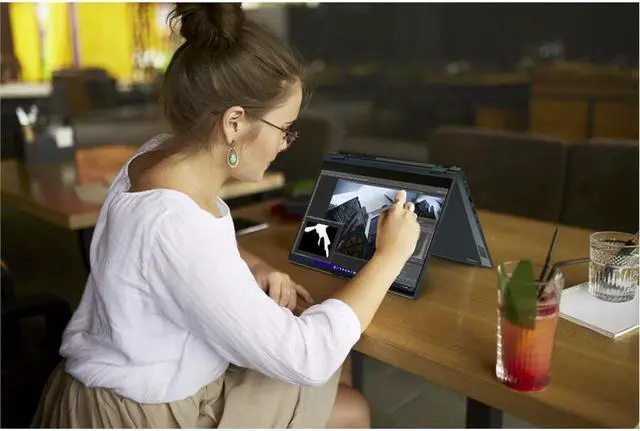 Alt view image 2 of 18 - Lenovo ThinkBook 14s Yoga G2 IAP 21DM003NUS 14" Touchscreen Notebook - Full HD - 1920 x 1080 - Intel Core i7 12th Gen i7-1255U Deca-core (10 Core) - 16 GB Total RAM - 8 GB On-board Memory - 512 G