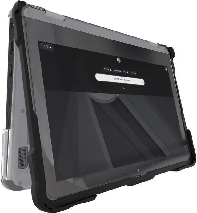 Alt view image 6 of 14 - Gumdrop SlimTech for Lenovo 500e/500w/300e/300w Chromebook 3rd Gen (2-in-1) - For Lenovo Chromebook - Textured Grip - Black - Bump Resistant, Scratch Resistant, Scuff Resistant - Thermoplastic Polyure