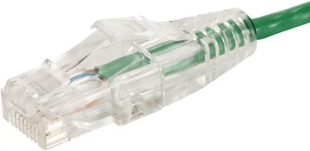 Alt view image 7 of 10 - Monoprice Cat6 Ethernet Patch Cable - 10 feet - Green | Snagless RJ45 Stranded 550MHz UTP CMR Riser Rated Pure Bare Copper Wire 28AWG - SlimRun Series
