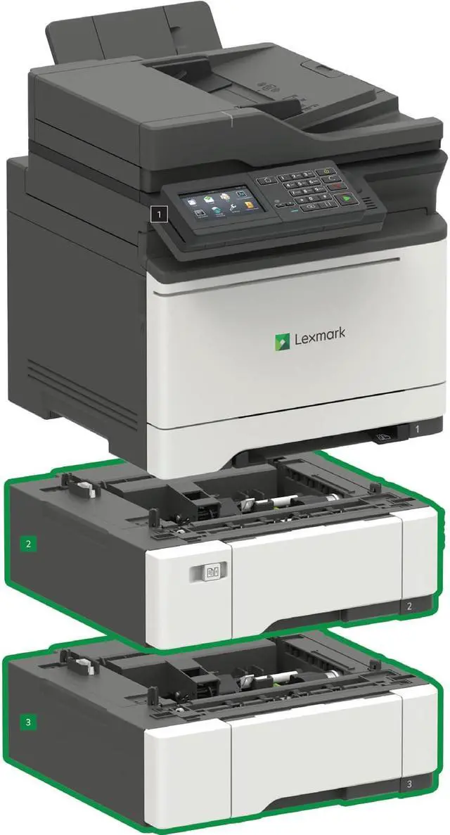 Alt view image 4 of 7 - Lexmark CX522ade Laser 35ppm 1200 dpi Multifunction Color Duplex Desktop Printer