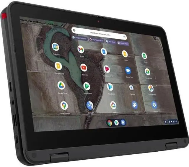 Alt view image 7 of 15 - Lenovo 500e Chromebook Gen 3 82JB000WUS LTE, UMTS, UMTS 11.6" Touchscreen Convertible 2 in 1 Chromebook - HD - 1366 x 768 - Intel Celeron N5100 Quad-core (4 Core) 1.10 GHz - 8 GB Total RAM - 64 G