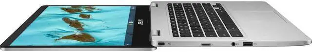Alt view image 11 of 20 - ASUS C424MA 14 4GB, 64GB Chromebook; 14" Full HD, Intel Celeron N4020, 4GB RAM, 64GB eMMC, Silver, Chrome OS, C424MA-WH44F