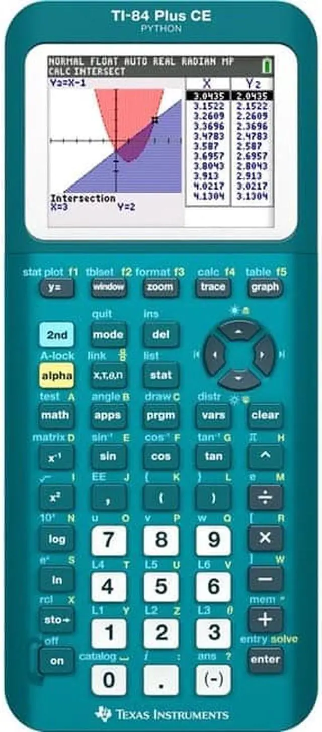 Alt view image 2 of 9 - Texas Instruments TI-84 Plus CE Graphing Calculator Matte Teal (84PLCE/TBL/1L1/AX)