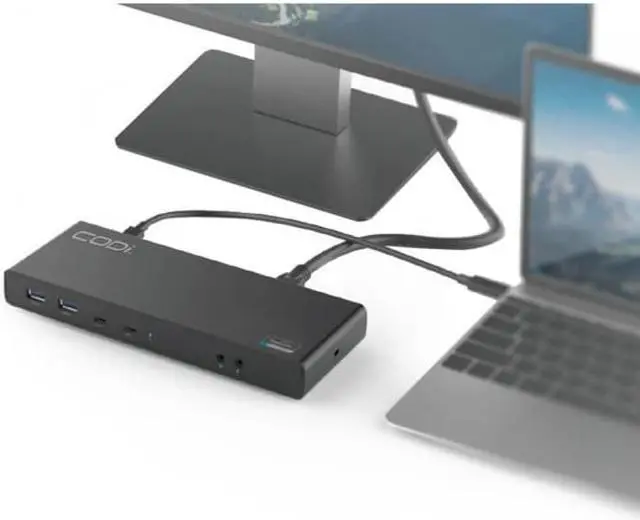 Alt view image 7 of 20 - CODi Dual USB-C 4K Universal Docking Station A01200