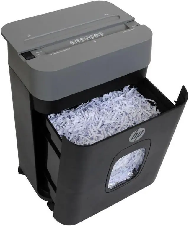 Alt view image 3 of 11 - Royal CC8 Paper Shredder - Cross Cut - 8 Per Pass - for shredding Paper, Staples, Credit Card, Envelope, Envelope - 8.75" Throat - 2 Minute Run Time - 30 Minute Cool Down Time - 3.40 gal Wastebin