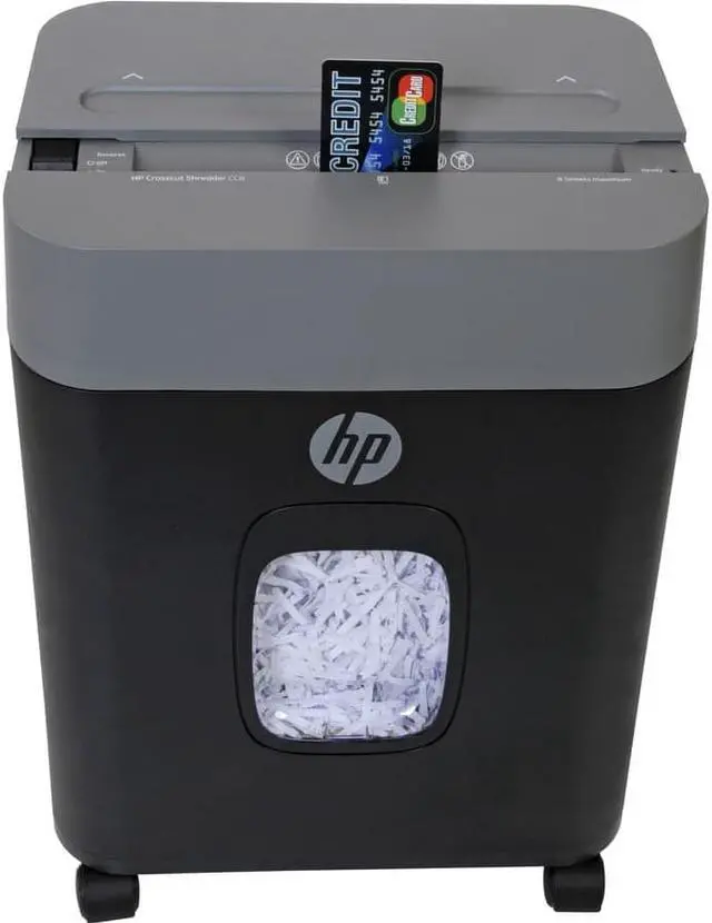 Alt view image 8 of 11 - Royal CC8 Paper Shredder - Cross Cut - 8 Per Pass - for shredding Paper, Staples, Credit Card, Envelope, Envelope - 8.75" Throat - 2 Minute Run Time - 30 Minute Cool Down Time - 3.40 gal Wastebin