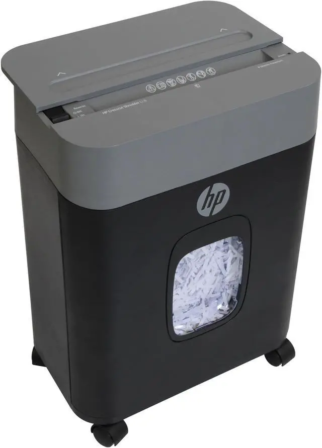 Alt view image 4 of 11 - Royal CC8 Paper Shredder - Cross Cut - 8 Per Pass - for shredding Paper, Staples, Credit Card, Envelope, Envelope - 8.75" Throat - 2 Minute Run Time - 30 Minute Cool Down Time - 3.40 gal Wastebin