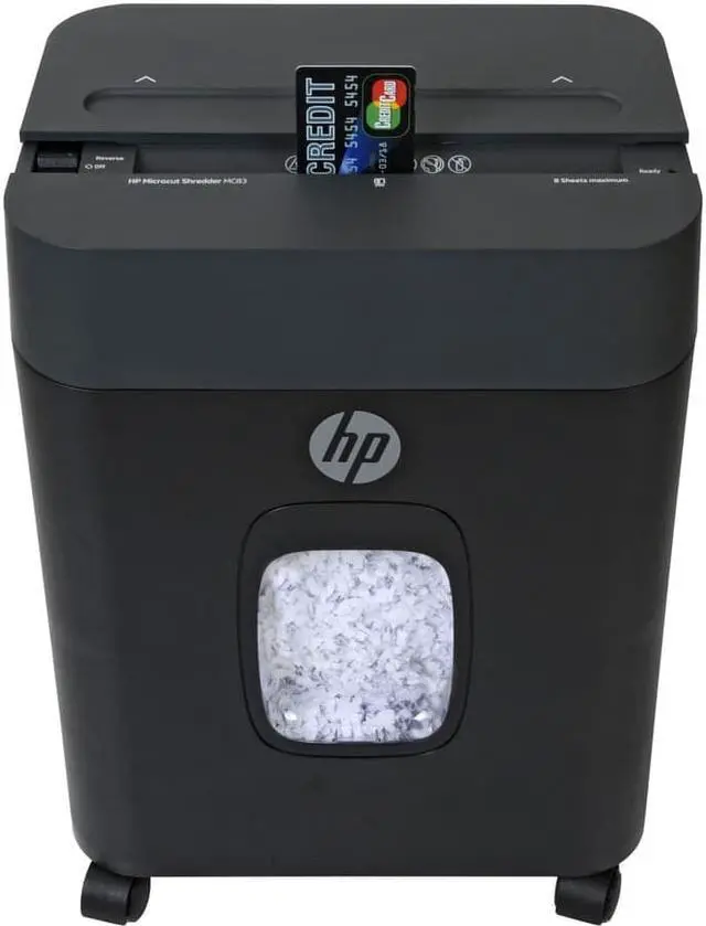 Alt view image 3 of 9 - Royal MC83 Paper Shredder - Micro Cut - 8 Per Pass - for shredding Paper, Staples, Credit Card, Envelope - 8.75" Throat - 3 Minute Run Time - 40 Minute Cool Down Time - 3.40 gal Wastebin Capacity