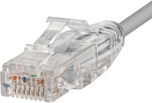 Alt view image 15 of 16 - Monoprice Cat6 Ethernet Patch Cable - 7 feet - Gray | Snagless RJ45 Stranded 550MHz UTP CMR Riser Rated Pure Bare Copper Wire 28AWG - SlimRun Series