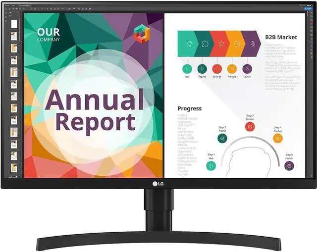 Alt view image 7 of 17 - LG 27" IPS UHD Monitor 5 ms FreeSync (AMD Adaptive Sync) sRGB 99% (CIE1931) Flat Panel 27BN85UN-B