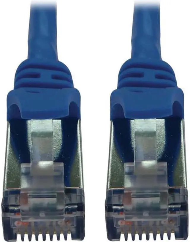 Alt view image 2 of 5 - Tripp Lite Cat6a 10G Snagless Shielded Slim STP Ethernet Cable (RJ45 M/M), PoE, Blue, 10 ft. (3.1 m) - 10 ft Category 6a Network Cable for Network Device, Server, Switch, Router, Hub, Printer, Compute