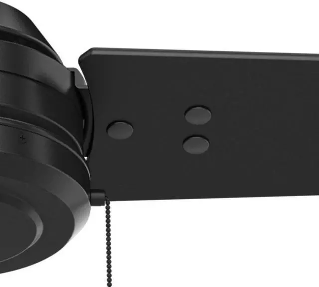 Alt view image 12 of 17 - Hunter Cassius 52 Inch Indoor and Outdoor Ceiling Fan w/ Pull Chain, Matte Black