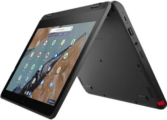 Alt view image 9 of 18 - Lenovo 300e Chromebook Gen 3 82J9000DUS 11.6" Touchscreen Chromebook - HD - 1366 x 768 - AMD 3015Ce Dual-core (2 Core) 1.20 GHz - 4 GB Total RAM - 32 GB Flash Memory - Gray - Chrome OS - AMD - In