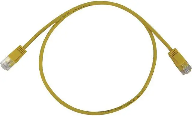 Alt view image 2 of 11 - Tripp Lite Cat6a 10G Snagless Molded Slim UTP Ethernet Cable (RJ45 M/M), PoE, Yellow, 6 ft. (1.8 m) - 6 ft Category 6a Network Cable for Network Device, Server, Switch, Router, Hub, Printer, Computer,