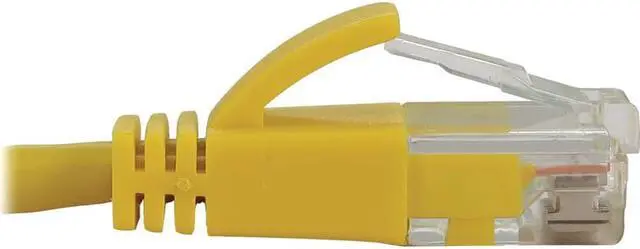 Alt view image 3 of 11 - Tripp Lite Cat6a 10G Snagless Molded Slim UTP Ethernet Cable (RJ45 M/M), PoE, Yellow, 6 ft. (1.8 m) - 6 ft Category 6a Network Cable for Network Device, Server, Switch, Router, Hub, Printer, Computer,